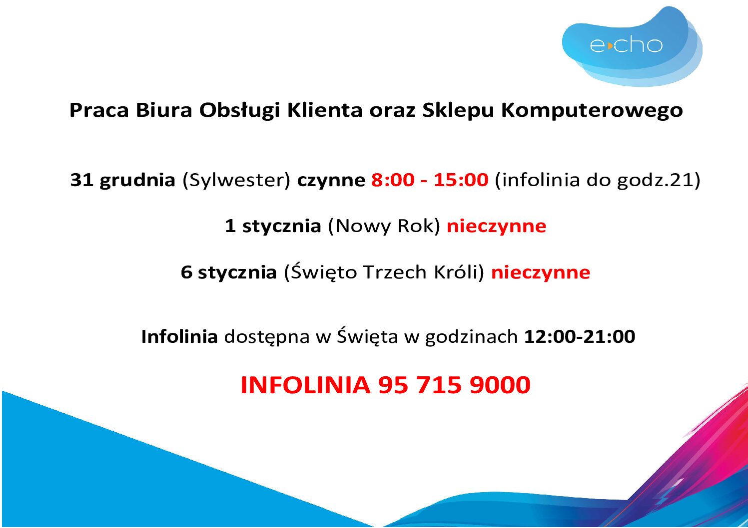 INFORMACJA godziny pracy nowy rok 4 pdf